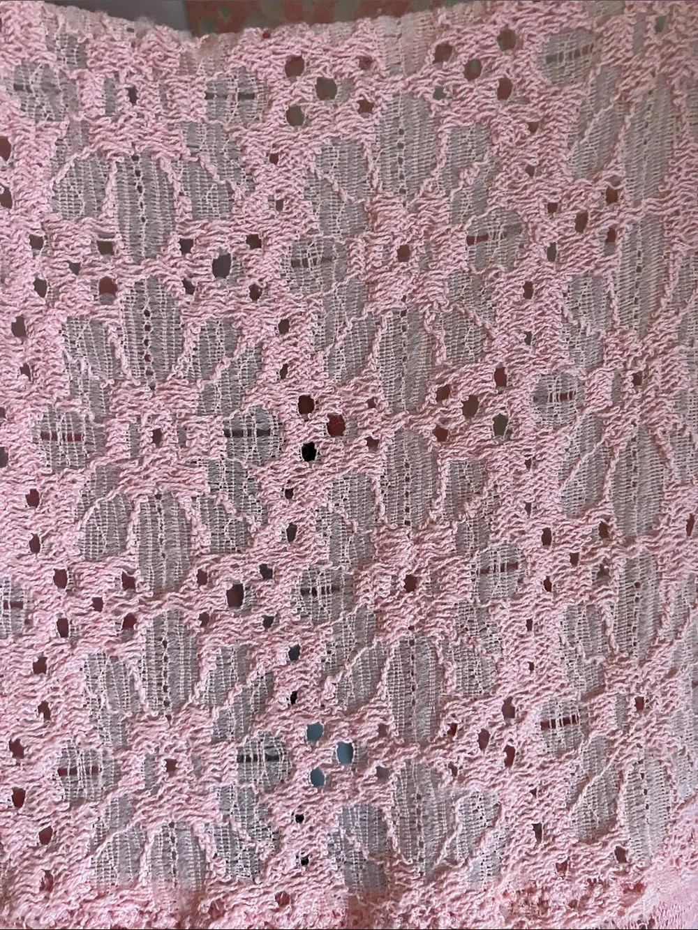 Free people intimates peachy pink lace cami S/P frayed